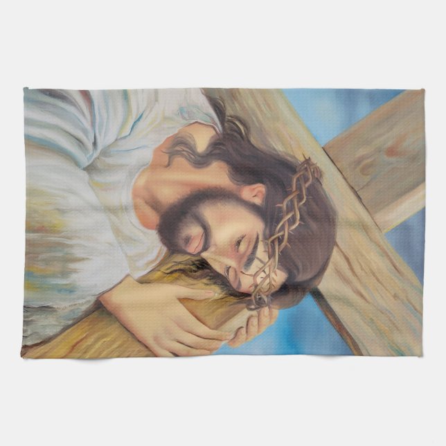 Christian Faith Jesus Christ Kitchen Towel (Horizontal)