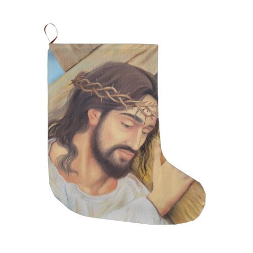 Christian Faith Jesus Christ Large Christmas Stocking