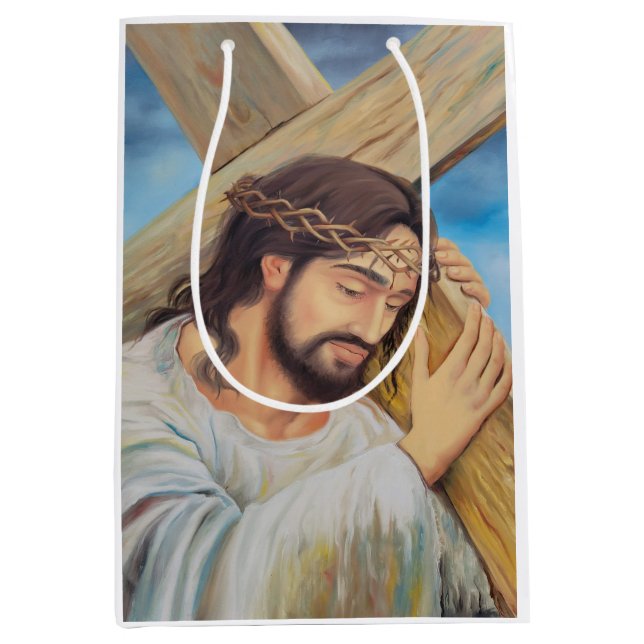 Christian Faith Jesus Christ Medium Gift Bag (Front)