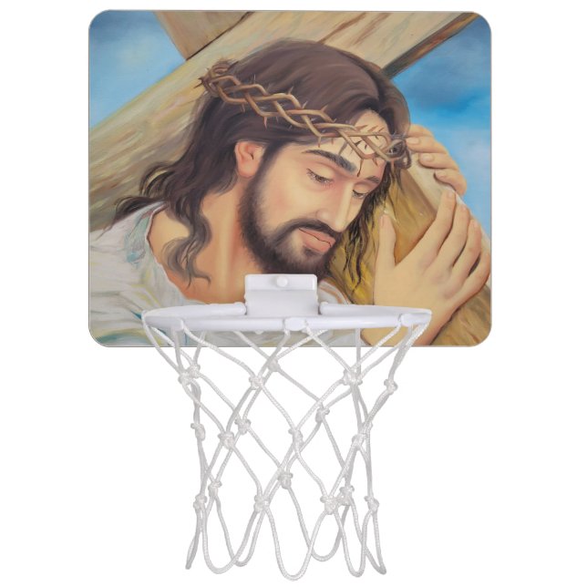 Christian Faith Jesus Christ Mini Basketball Hoop (Front)