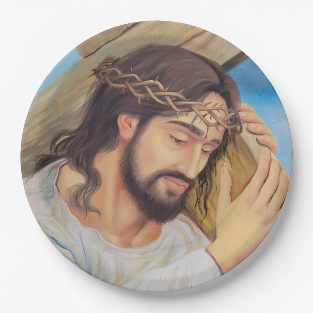 Christian Faith Jesus Christ Paper Plates (Front)