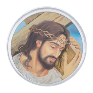 Christian Faith Jesus Christ Silver Finish Lapel Pin