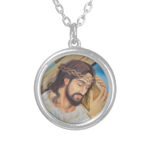 Christian Faith Jesus Christ Silver Plated Necklace