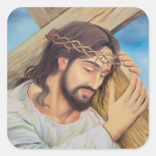 Christian Faith Jesus Christ Square Sticker