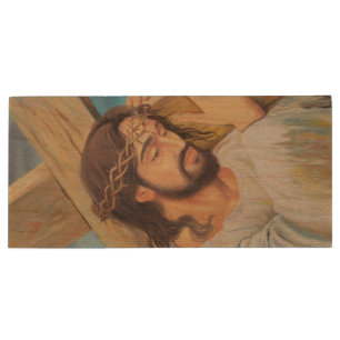 Christian Faith Jesus Christ Wood Flash Drive