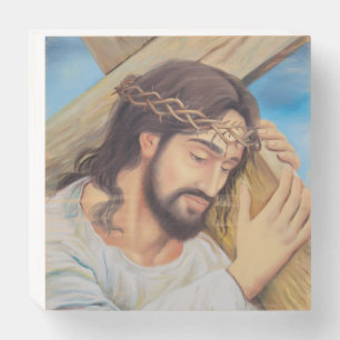 Christian Faith Jesus Christ Wooden Box Sign