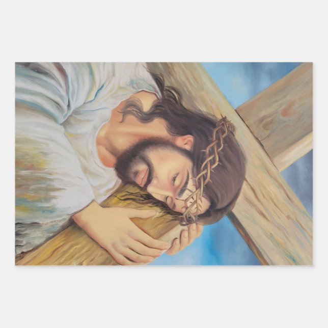 Christian Faith Jesus Christ Wrapping Paper Sheets (Front)