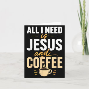 Christian Faith Jesus Coffee Morning Prayer Card
