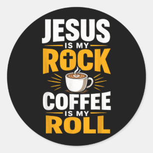 Christian Faith Jesus Coffee Morning Prayer Classic Round Sticker