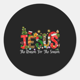 Christian Faith Jesus Is The Reason For The Season Classic Round Sticker