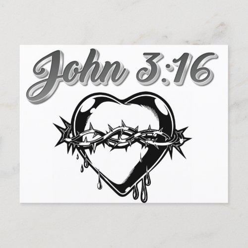 Christian Faith  John 316 Postcard
