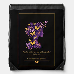 Christian Faith Journal – Psalm 46:5 Drawstring Bag