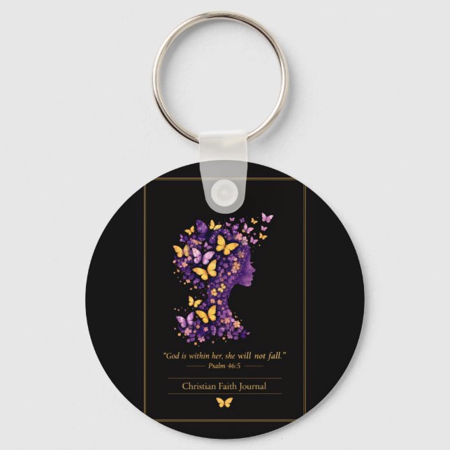 Christian Faith Journal – Psalm 46:5 Keychain (Front)