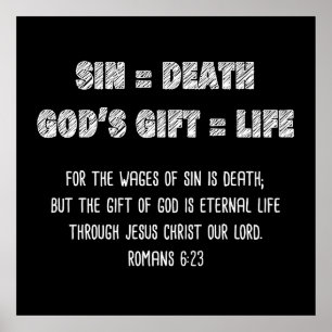 Christian Faith Math Equation: Salvation Gospel Poster