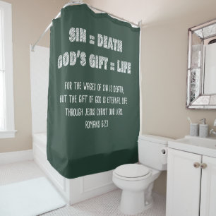 Christian Faith Math Equation: Salvation Gospel Shower Curtain