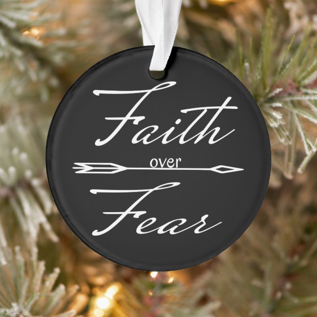 Christian Faith over Fear Ornament (Tree)