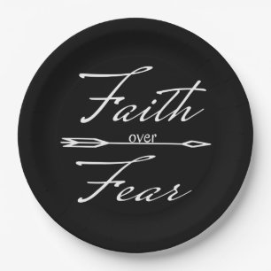 Christian Faith over Fear Paper Plates