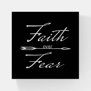 Christian Faith over Fear Paperweight