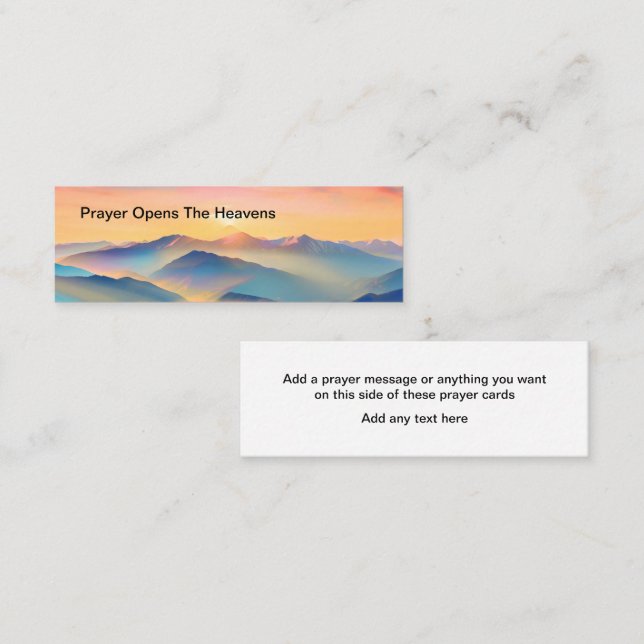 Christian Faith Prayer Cards  (Front/Back)