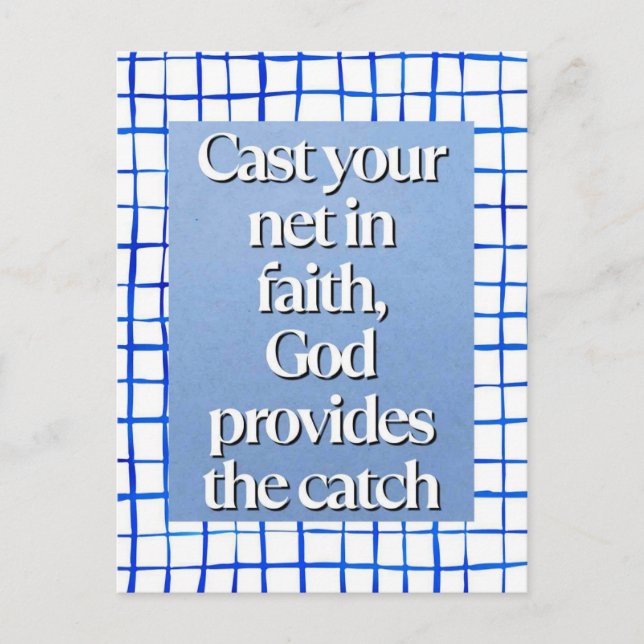 Christian Faith Quote  Postcard (Front)