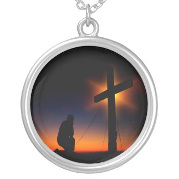 Christian Faith Silver Plated Necklace by PhotoShots at Zazzle