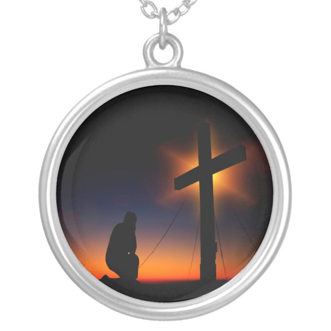Christian Faith Silver Plated Necklace (Front)