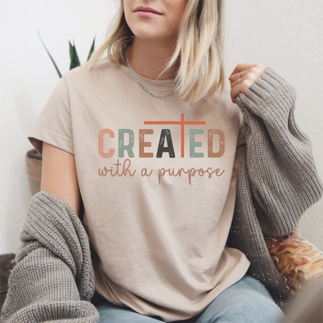 Christian Faith T-Shirt - Created with a Purpose Tri-Blend Shirt (Creator Uploaded)
