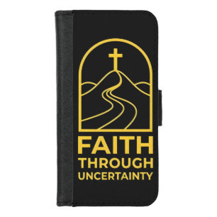 Christian Faith Through Uncertainty Cross Hill iPhone 8/7 Wallet Case