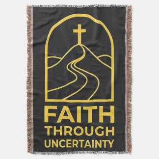 Christian Faith Through Uncertainty Cross Hill Throw Blanket