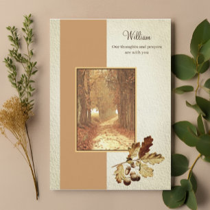 Christian Faith Watercolor Fall Road Comfort Card