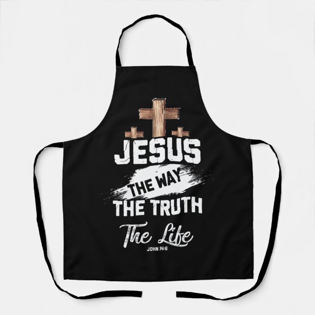 Christian Faithcross Jesus The Way Truth Life John Apron (Front)