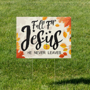 Christian Fall Autumn Fall For Jesus ,Halloween Sign