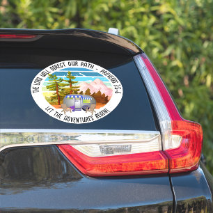 Christian Family Summer Camping Van Life Sticker