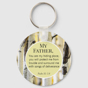 Christian Father Day Bible Verse Keychain