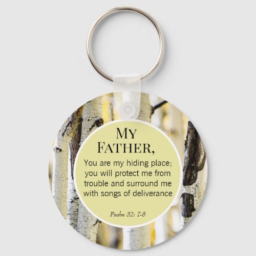 Christian Father Day Bible Verse Keychain