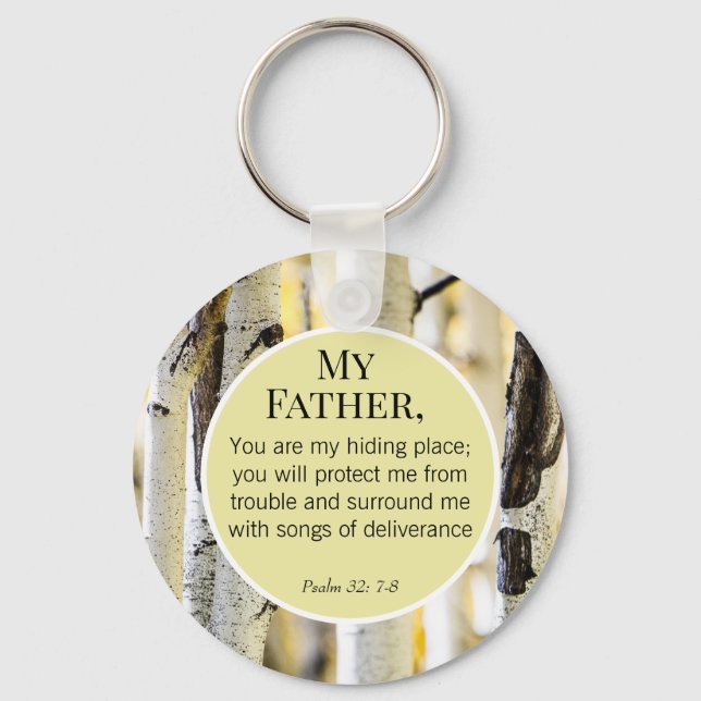 Christian Father Day Bible Verse Keychain (Front)