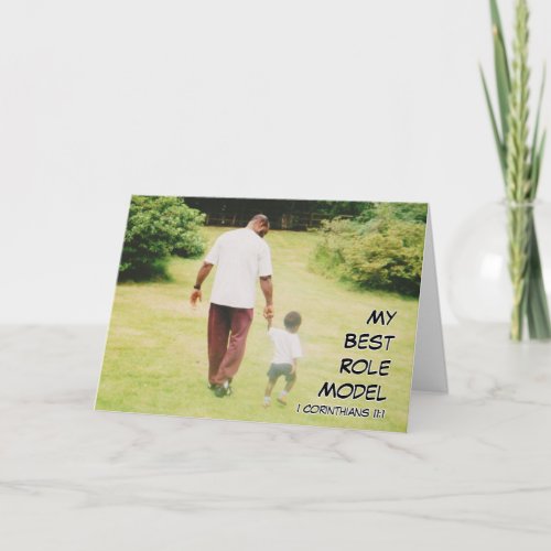 Christian FATHERS DAY Best Role Model PHOTO Card