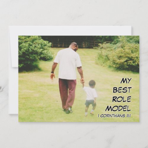 Christian FATHERS DAY Best Role Model PHOTO Card