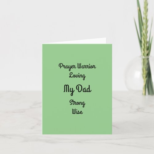 Christian Fathers day card Holiday Card