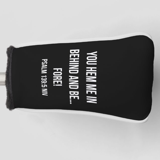 Christian Father's Day Gift Funny Psalm 139 Golf Head Cover (Front)