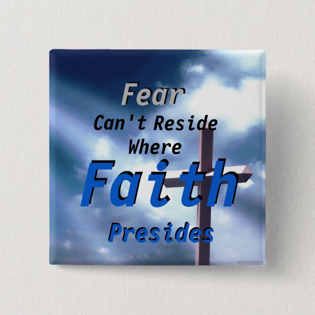 Christian Fear vs Faith Pin (Front)