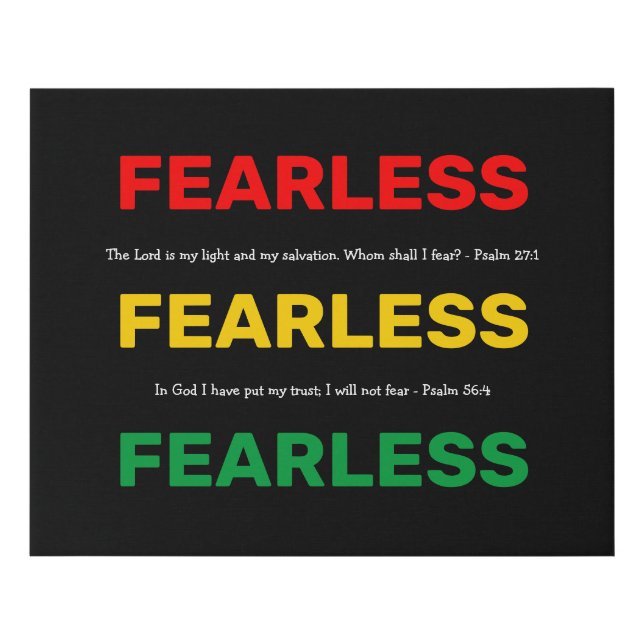 Christian FEARLESS Faux Canvas Print (Front)