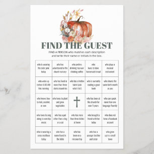 Christian Find the Guest Game Pumpkin Flyer