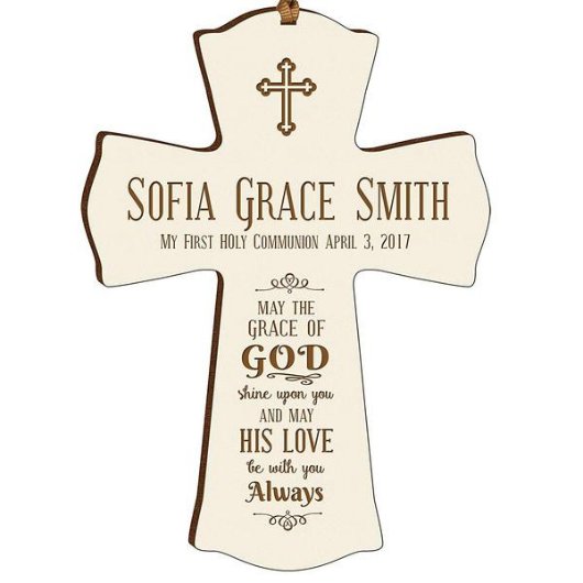 Christian First Holy Communion Engraved Ornament (Front)