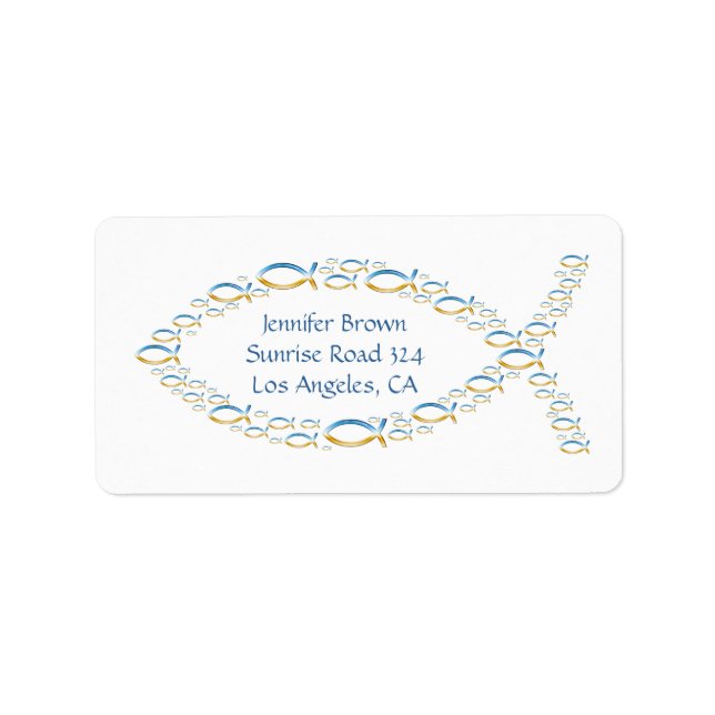 Christian Fish Address Label (Front)