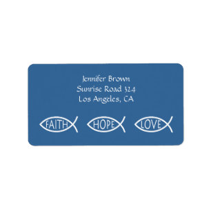 Christian Fish Address Label