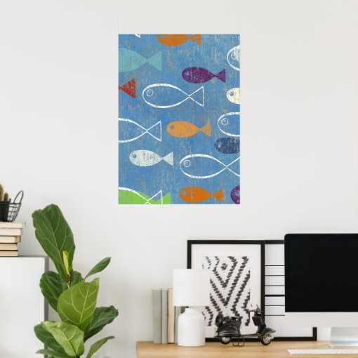 Christian Fish Art Poster Zazzle