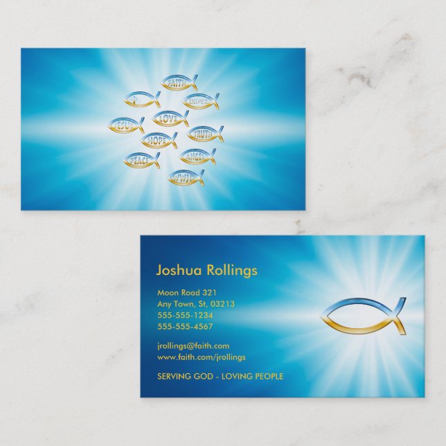 Christian Fish Business Card (Front/Back)
