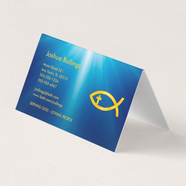 Christian Fish Business Card (Back)