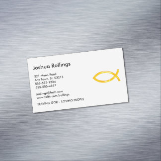 Christian Fish Business Card Magnet